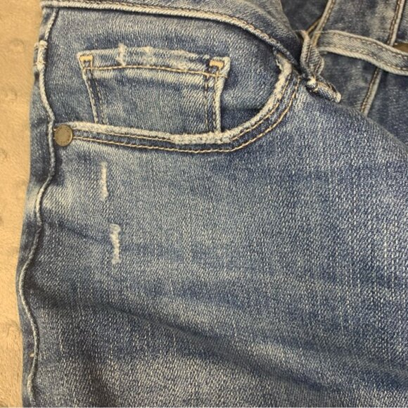 Women’s Paige Brigitte Crop Jeans Light Wash Mid Rise Distressed Hems Size 29 - Picture 9 of 11